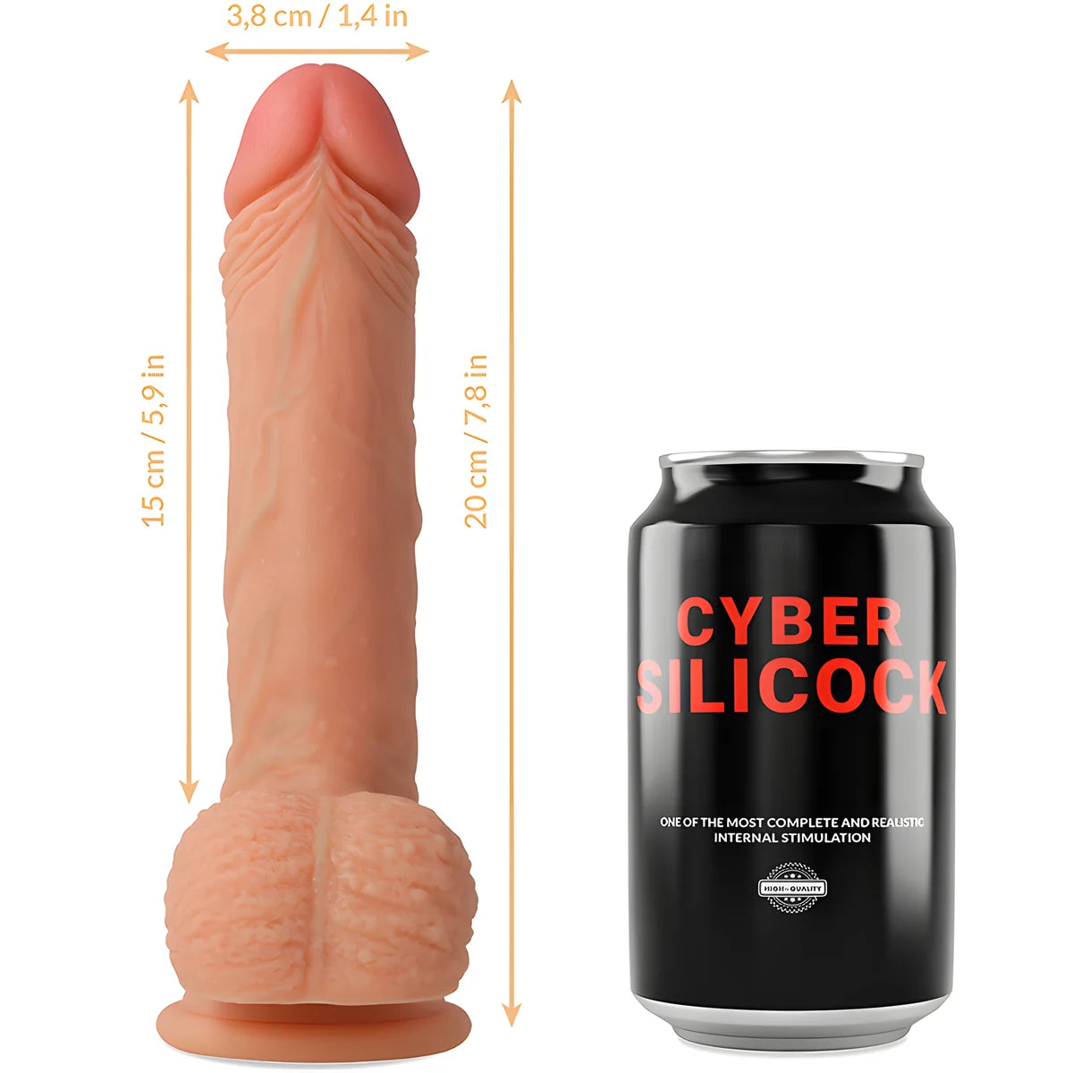 cyber silicock strap on freeman liquide silicone avec 3 anneaux gratuits 20 cm o 3 8 cm