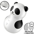 satisfyer pocket panda stimulateur vibrateur noir et blanc