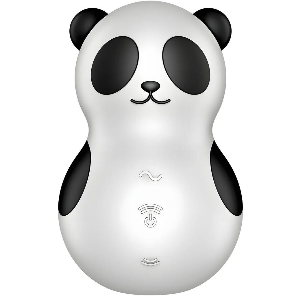 satisfyer pocket panda stimulateur vibrateur noir et blanc