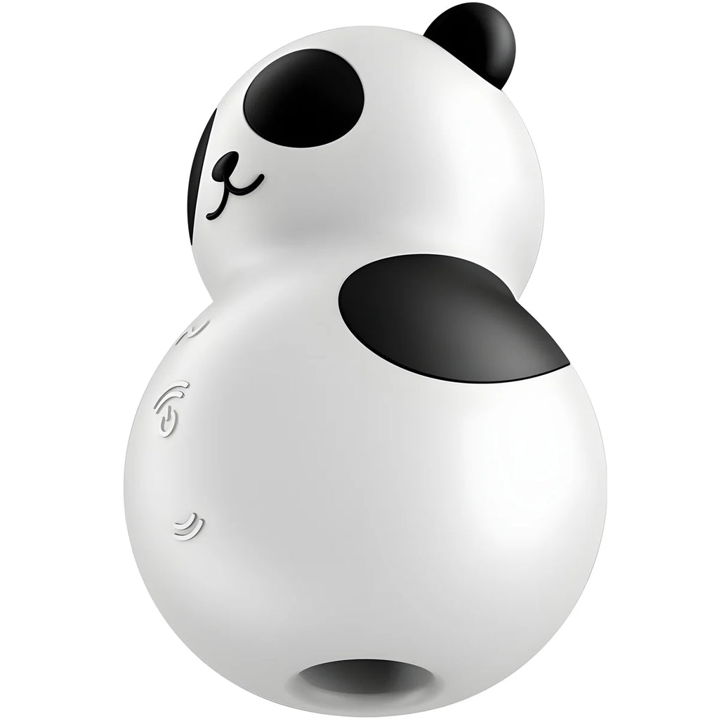 satisfyer pocket panda stimulateur vibrateur noir et blanc