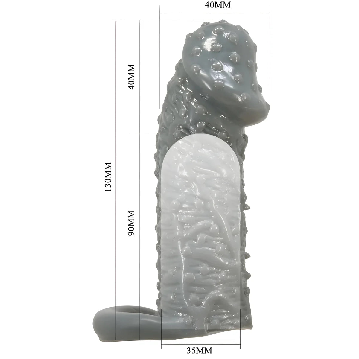 pretty love agrandisseur de penis realiste et manchon retardateur modele 2 gris