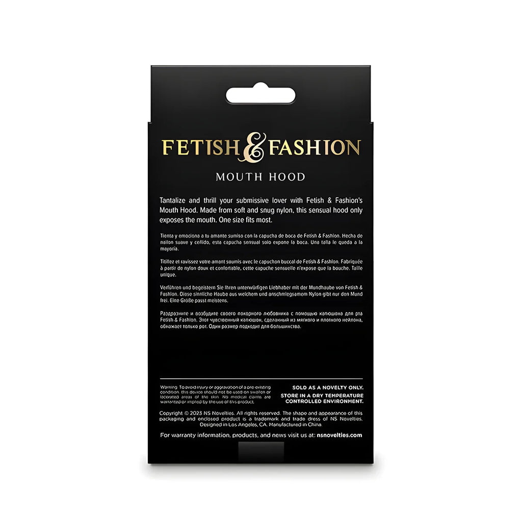 ns novelties fetish fashion cagoule bouche nylon blanc