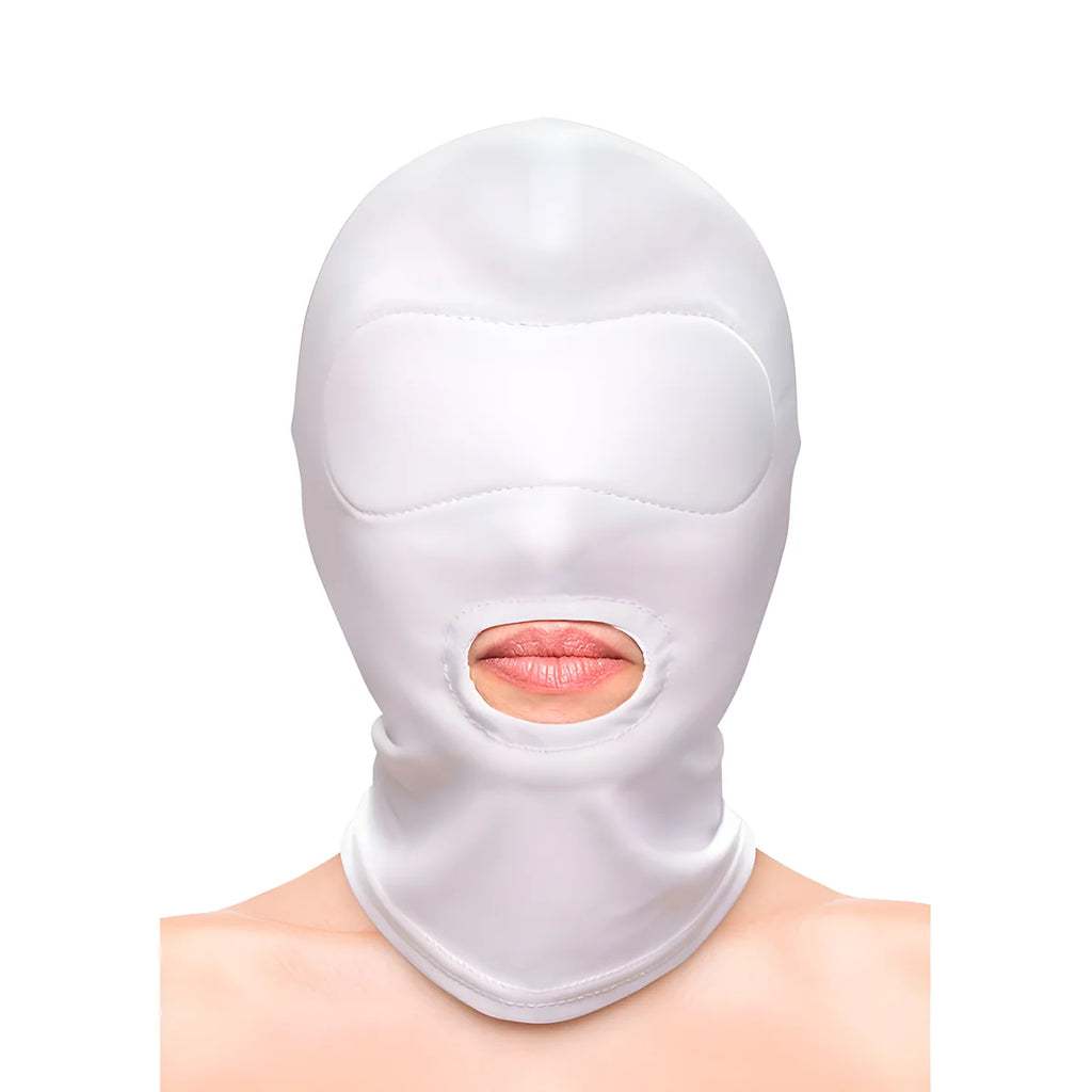 ns novelties fetish fashion cagoule bouche nylon blanc