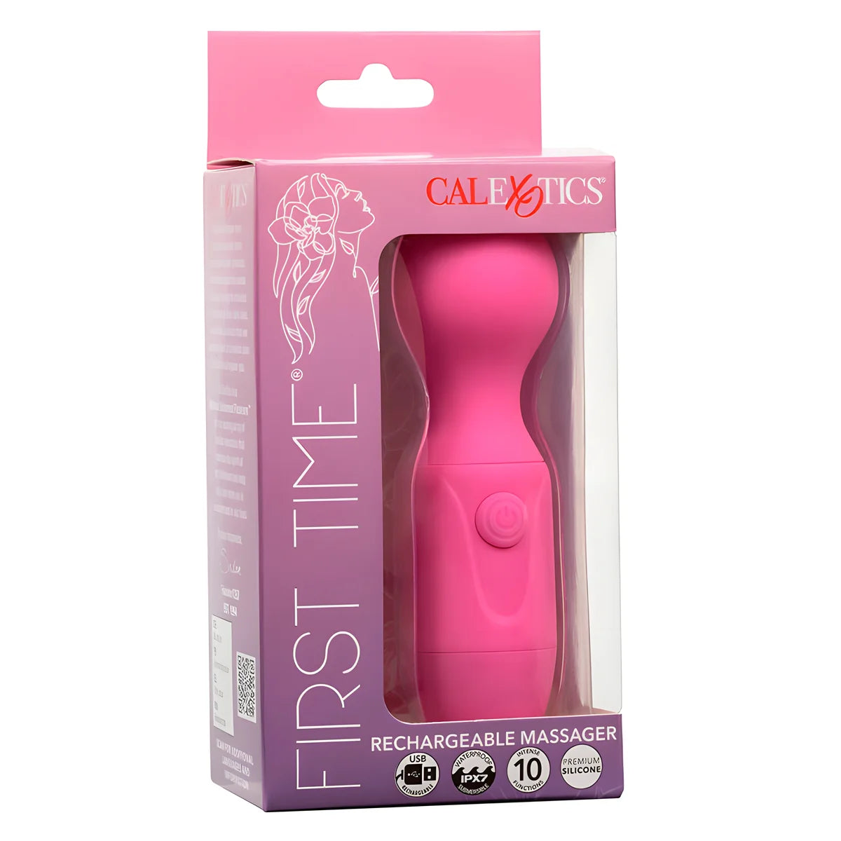 calexotics first time masseur rechargeable 10 vibrations rose