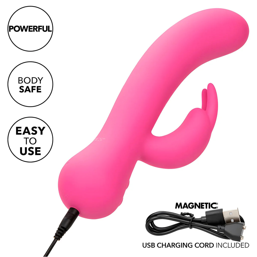 calexotics first time vibrateur lapin rechargeable rose