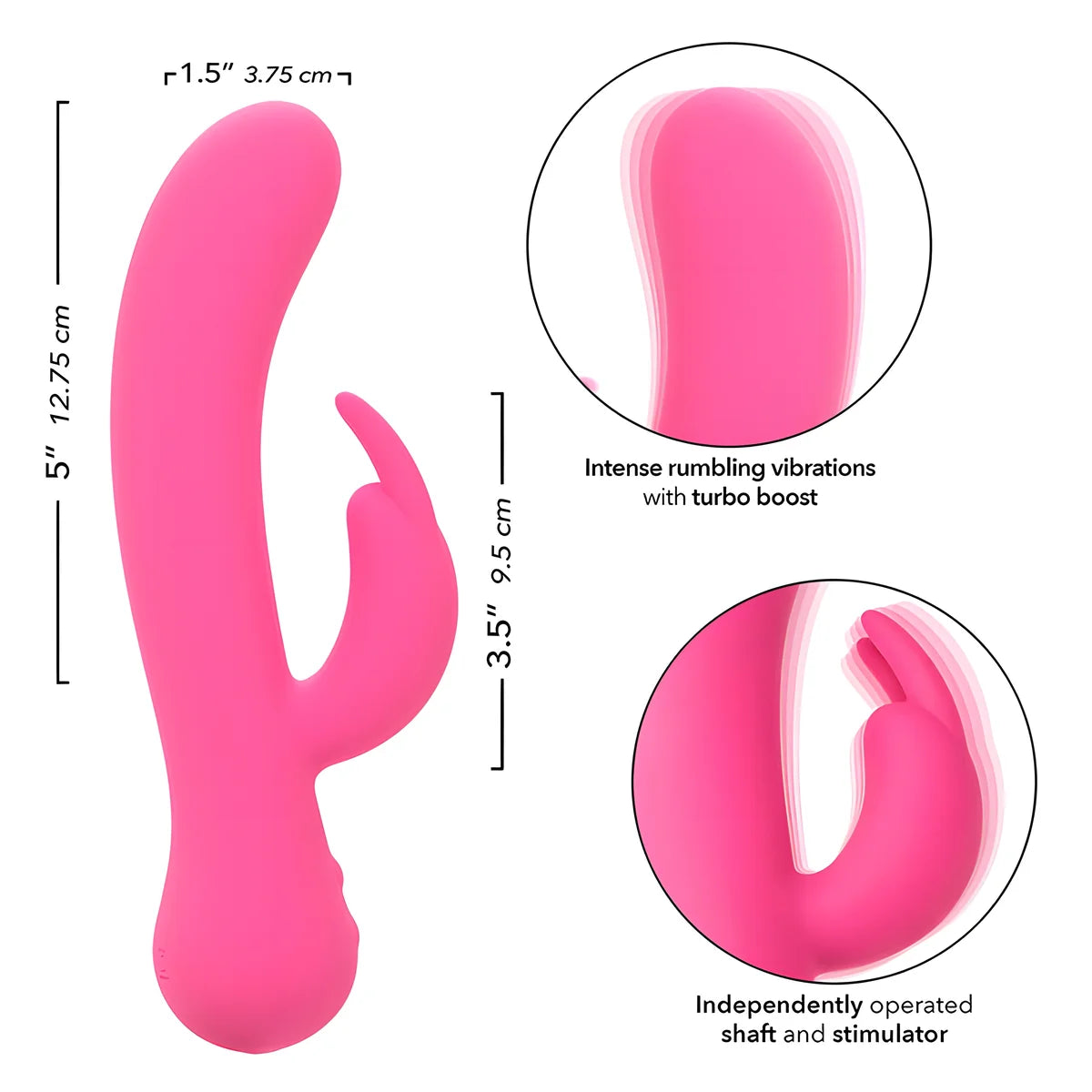 calexotics first time vibrateur lapin rechargeable rose