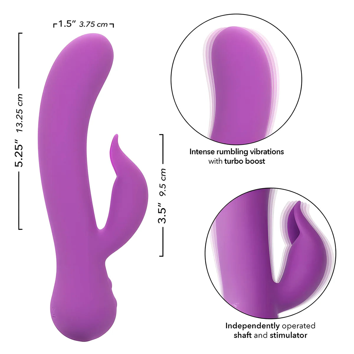 calexotics first time vibrateur pleaser rechargeable violet