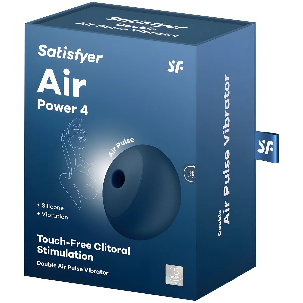 satisfyer air power 4 stimulateur vibrateur 12 vibrations bleu