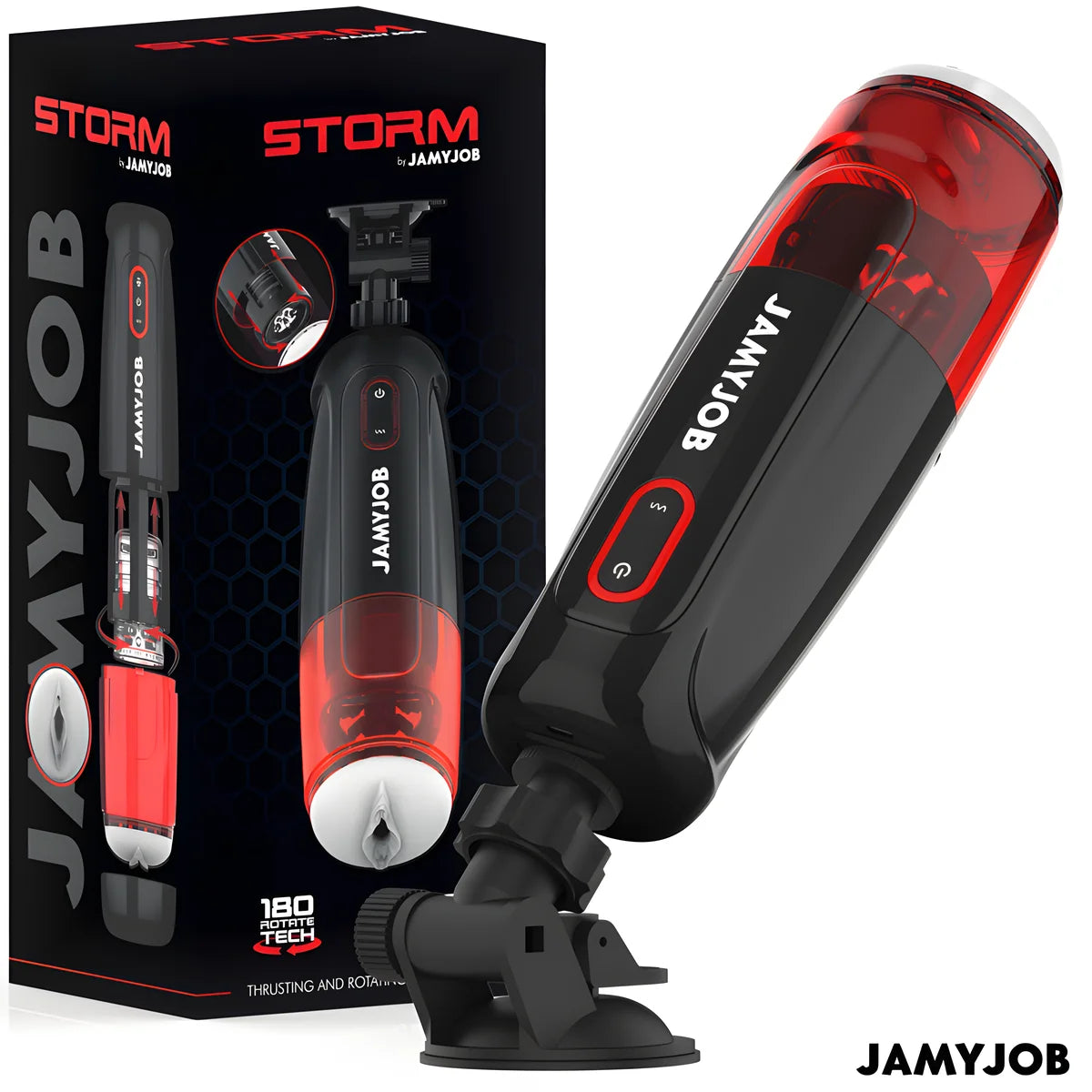 jamyjob masturbateur vagin automatique storm 10 modes de rotation et de poussee