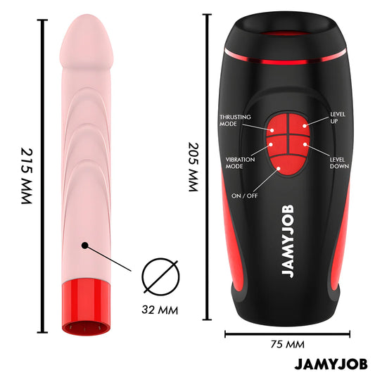 jamyjob masturbateur automatique pyston base avec dildo a telecommande