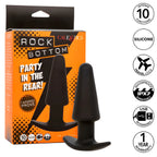 calexotics rock bottom tapered anal plug 10 vibrations silicone noir