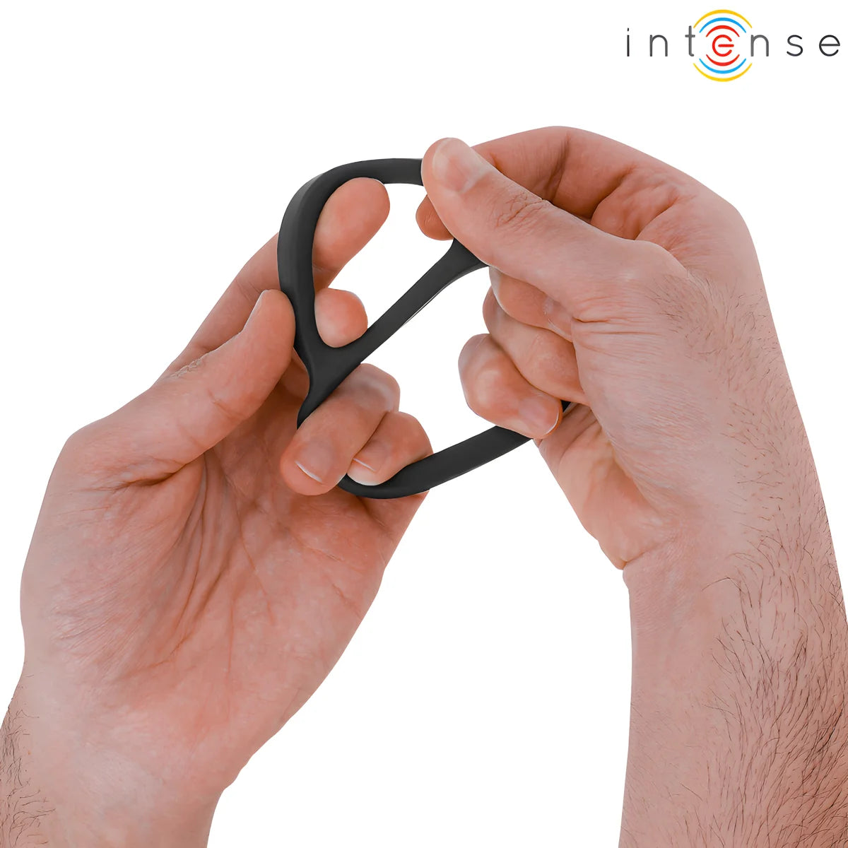 intense bobby double anneau penis en silicone noir