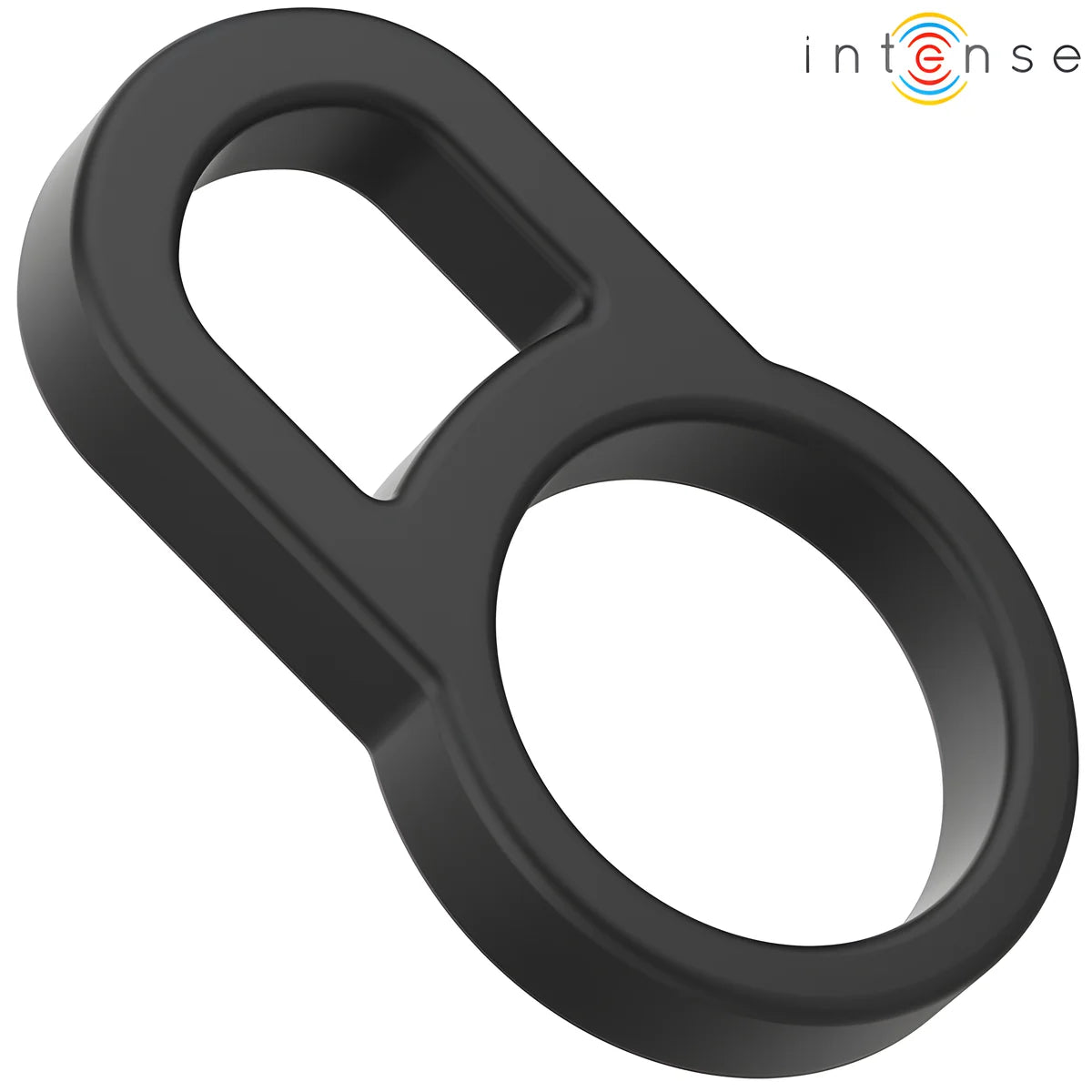intense bobby double anneau penis en silicone noir