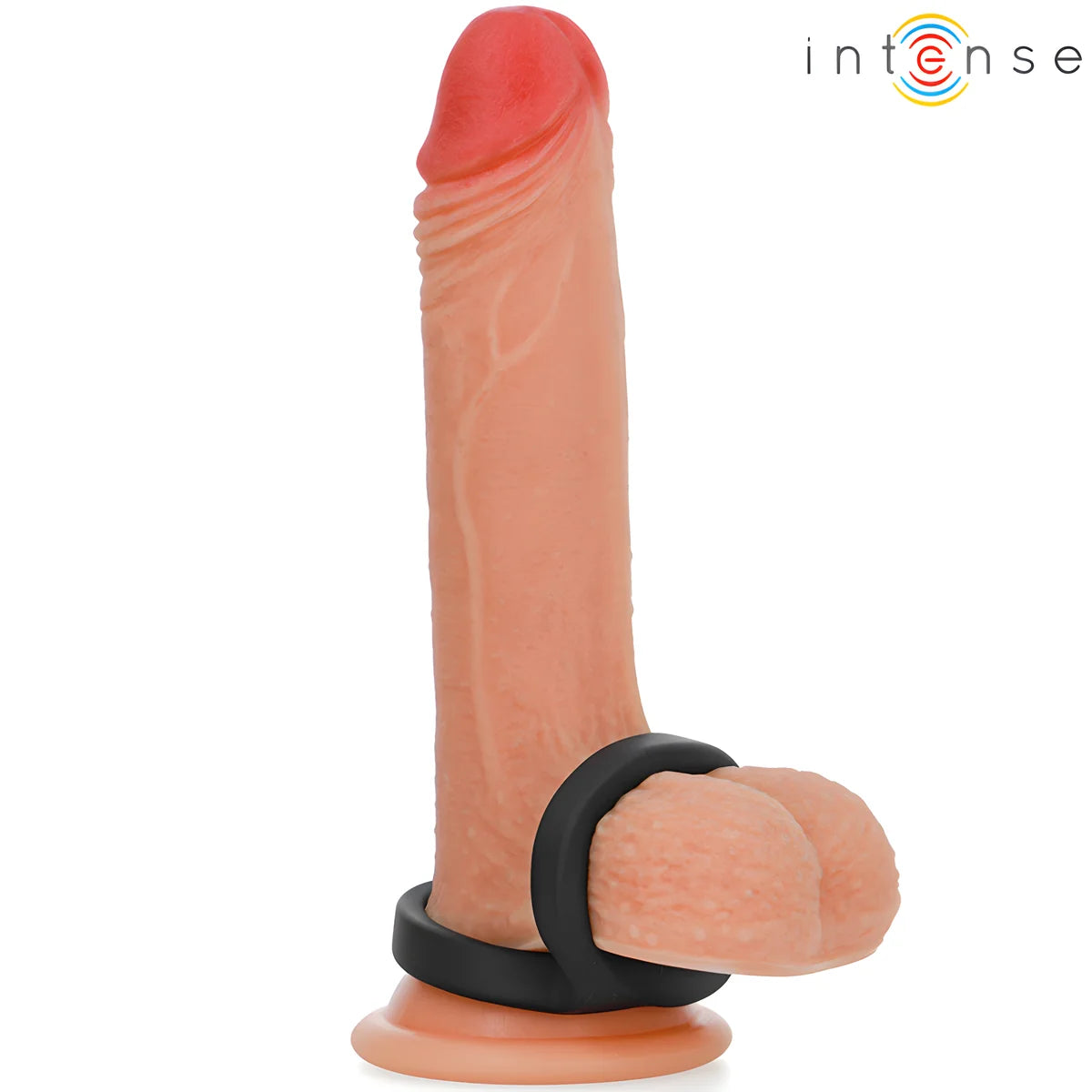 intense bobby double anneau penis en silicone noir
