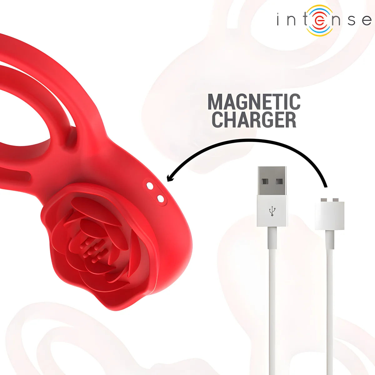 intense gail stimulateur rose 10 vibrations rouge telecommande