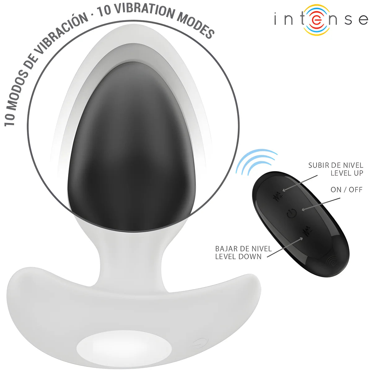 intense joey anal plug 10 vibrations noir telecommande