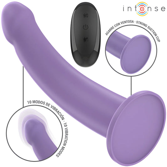 intense eddie vibrateur 17 5 cm 10 vibrations violet telecommande