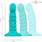 intense buffy vibrateur taille s design spirale 10 vibrations telecommande bleue