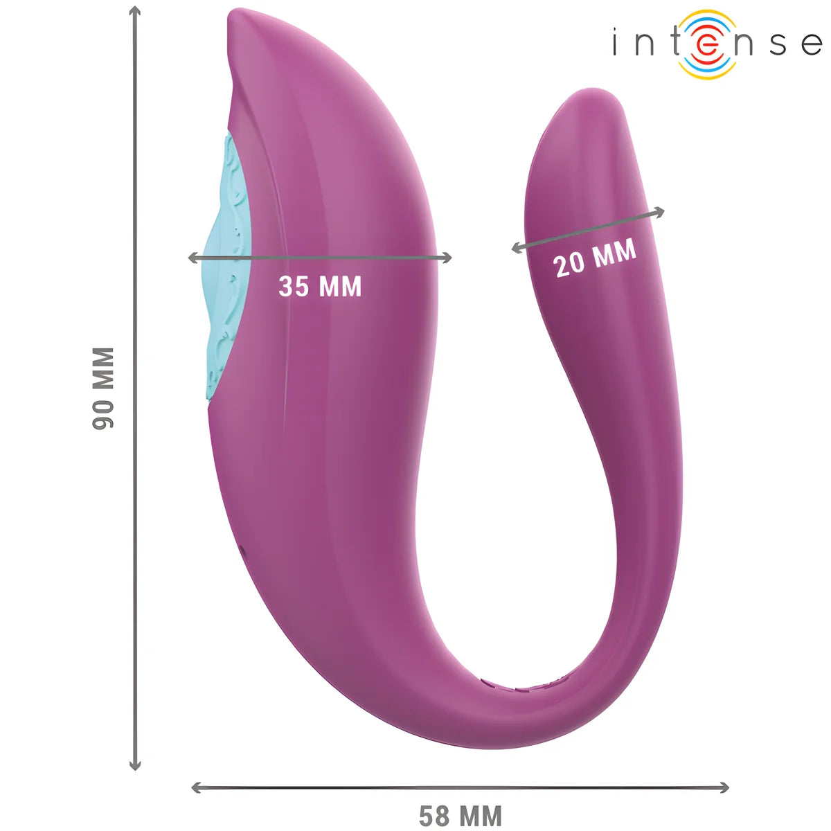 intense annie vibrateur et stimulateur en u violet telecommande