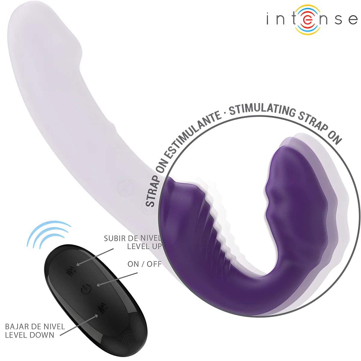intense jill double vibrateur 20 cm violet telecommande