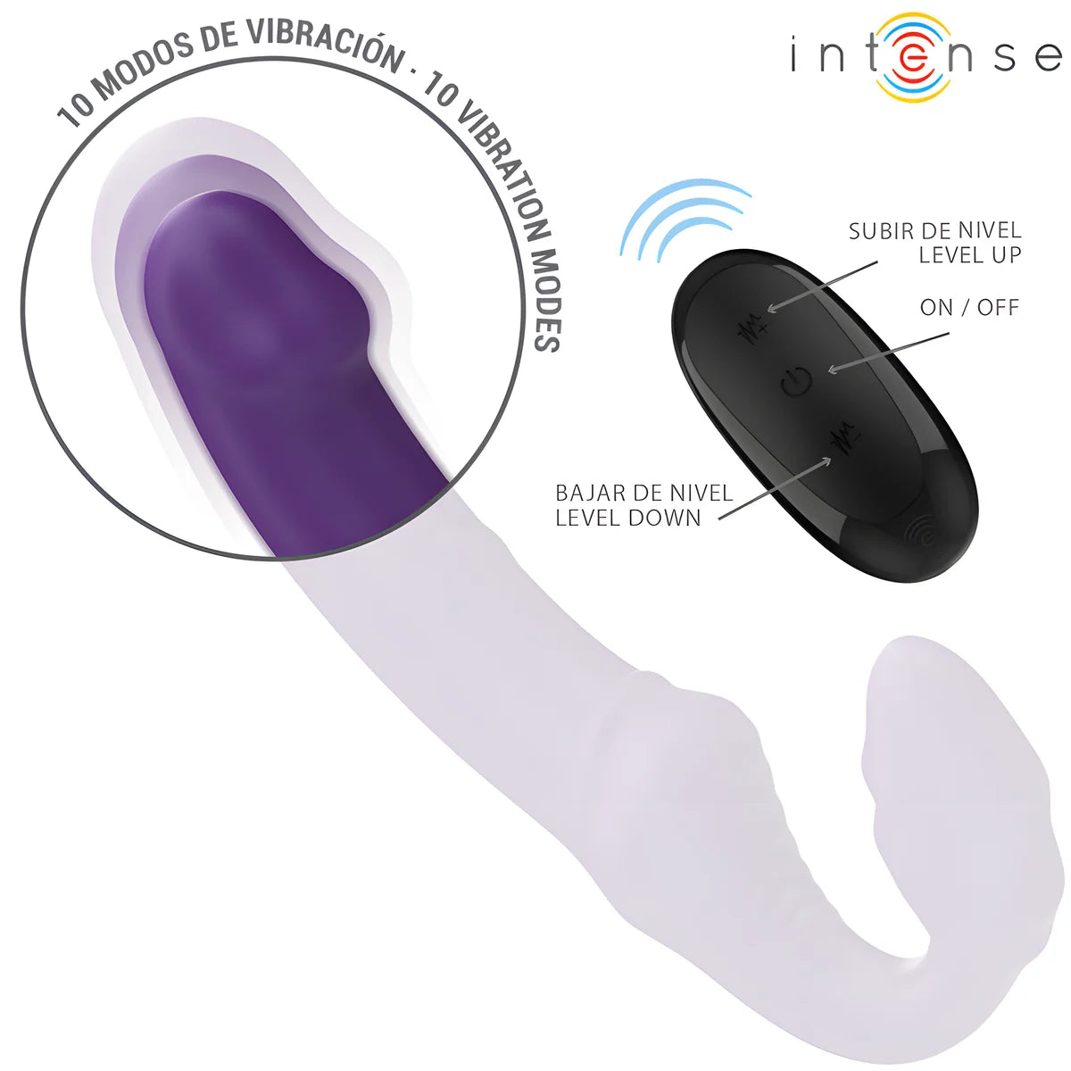 intense jill double vibrateur 20 cm violet telecommande