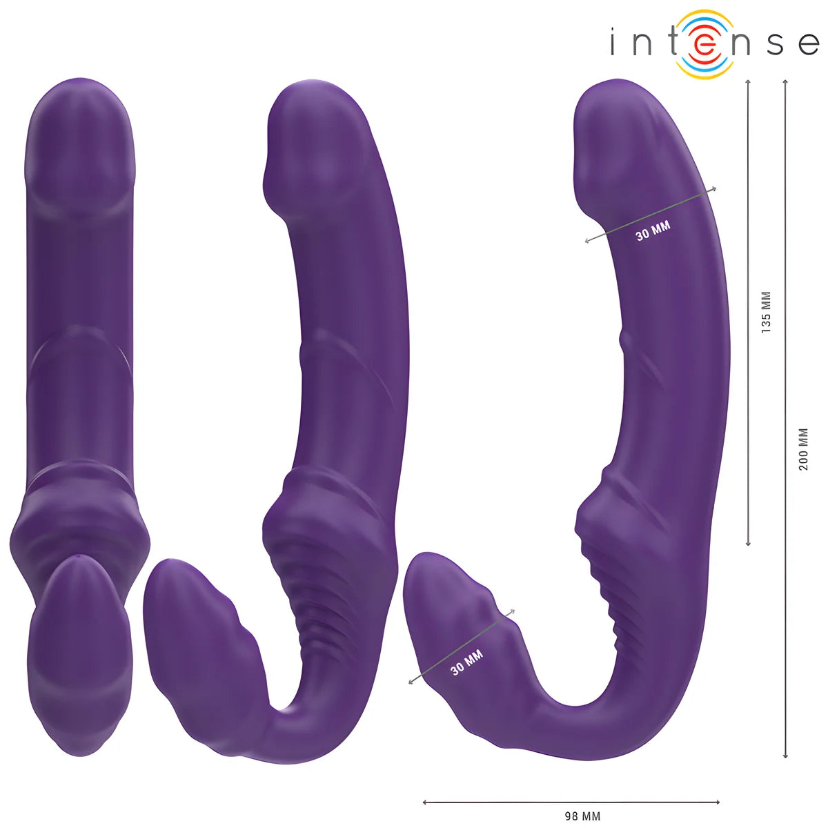 intense jill double vibrateur 20 cm violet telecommande