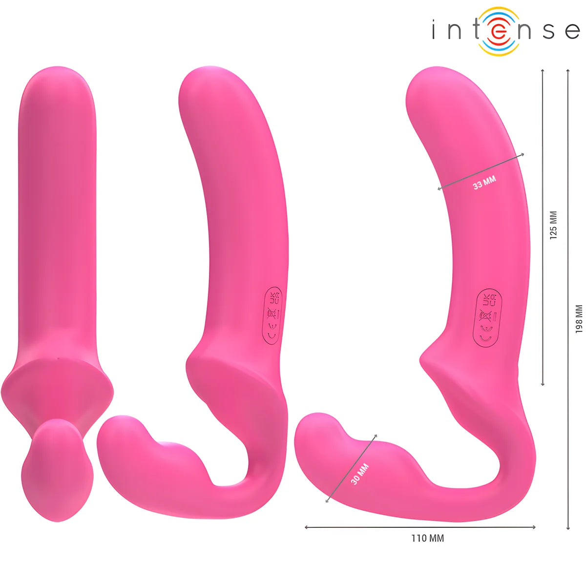 intense amy double vibrateur 20 cm rose telecommande