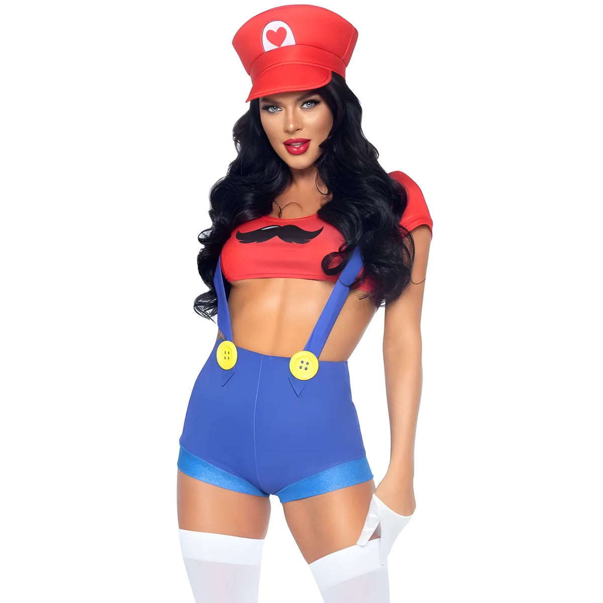 leg avenue costume sexy mario bros rouge bleu m