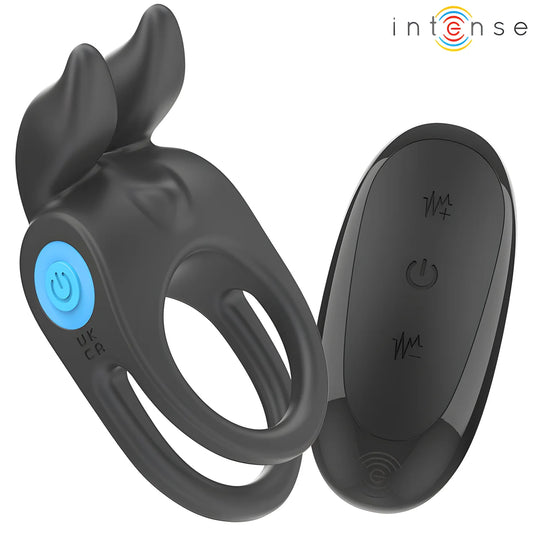 intense sam vibrateur double anneau penis 10 vibrations noir