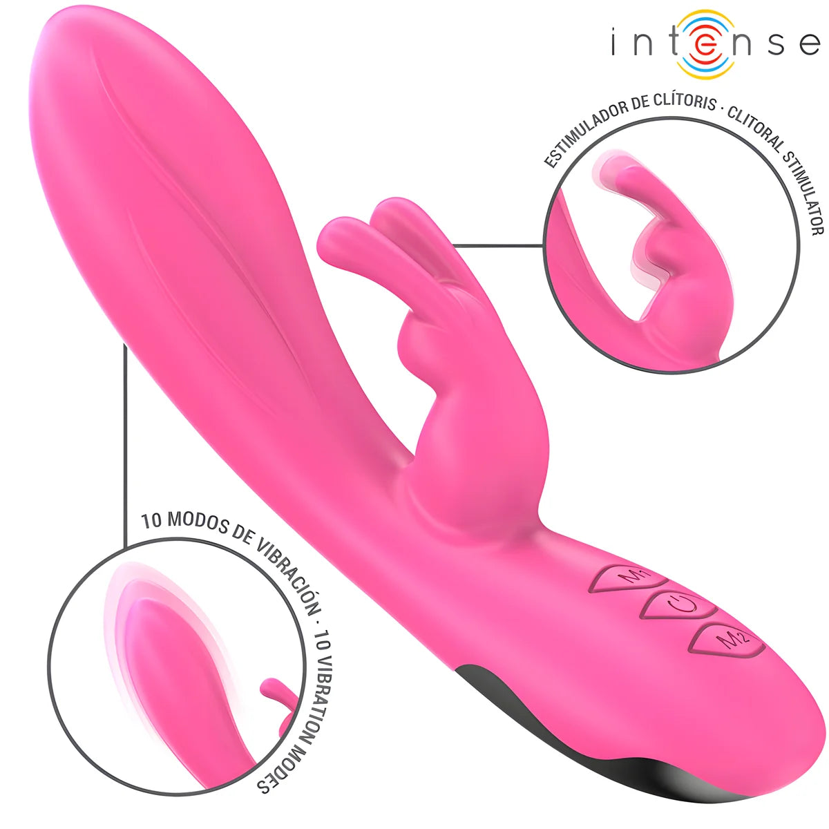 intense randall vibrateur rabbit 10 vibrations rose