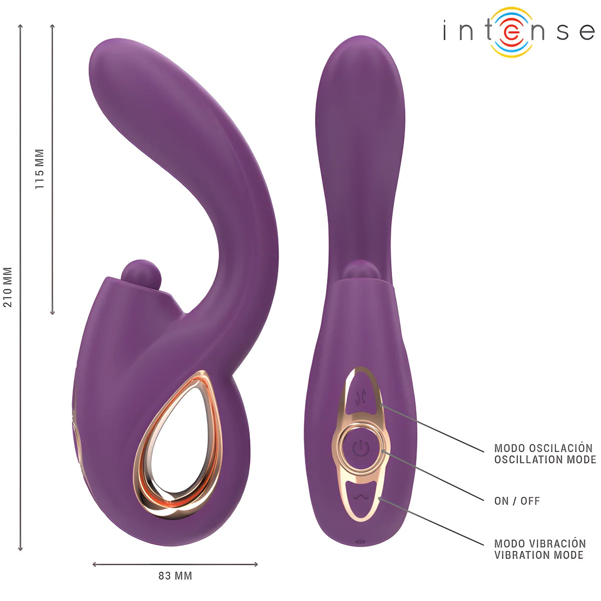 intense lali vibrateur multifonction point g tapping thrust vibration violet