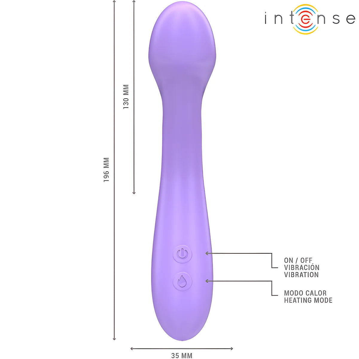 intense becky vibrateur 19 cm chauffant 7 vibrations violet
