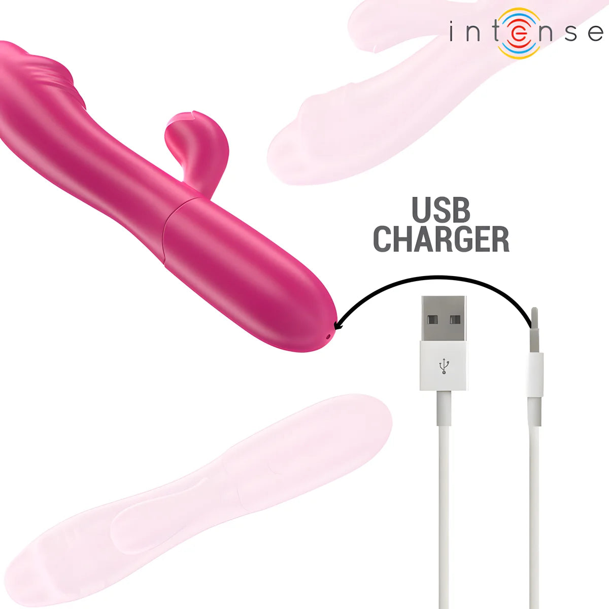 intense ivy vibrateur flexible 10 vibrations avec langue stimulante rose