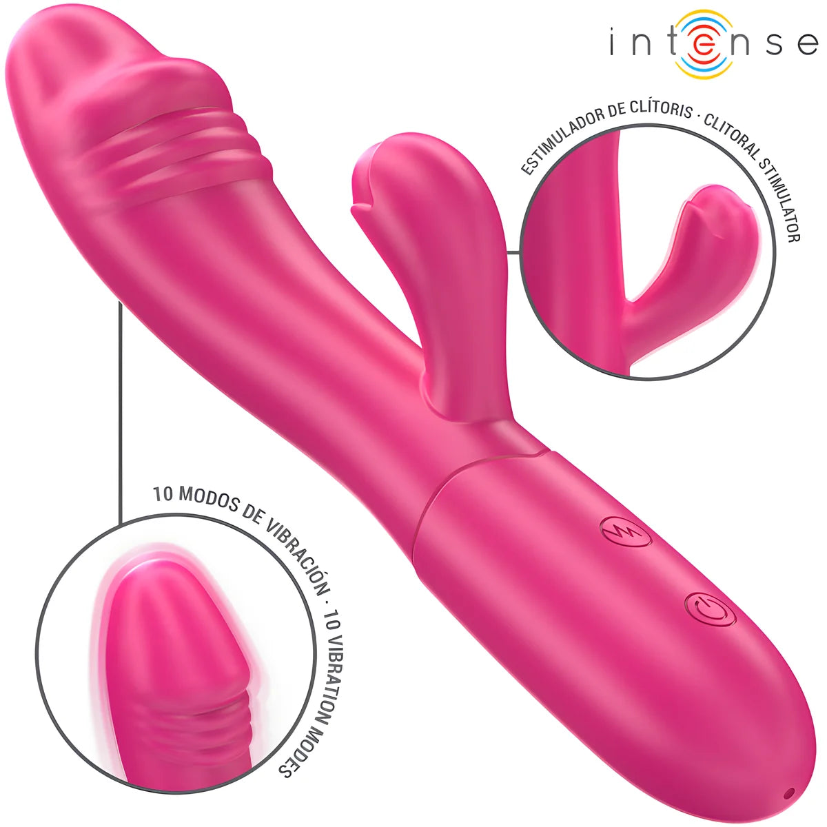 intense ivy vibrateur flexible 10 vibrations avec langue stimulante rose