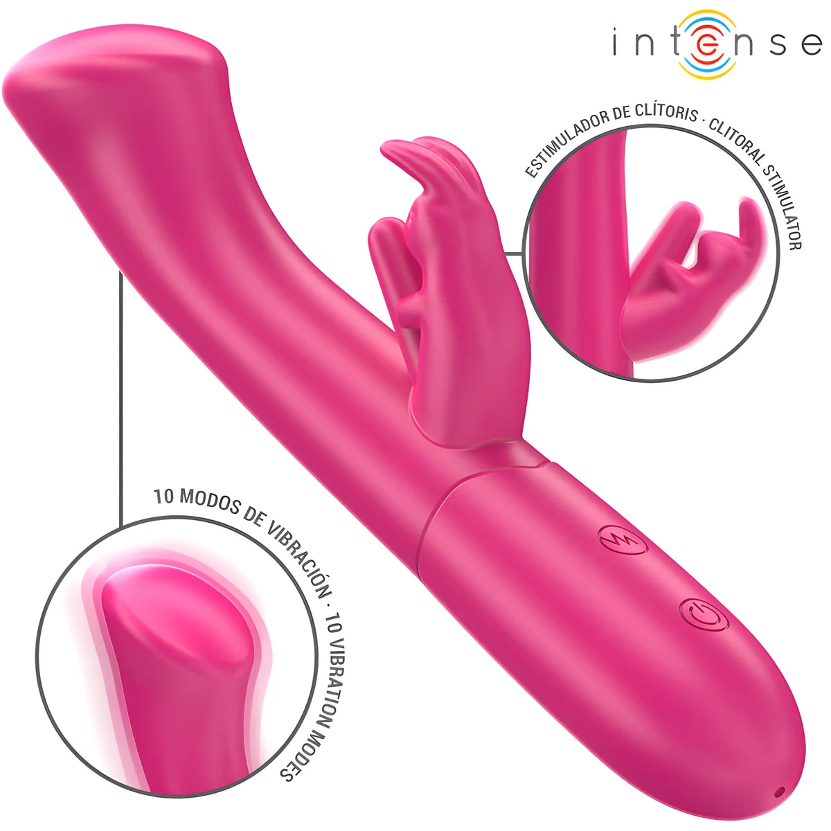intense julieta vibrateur rabbit 18 6 cm 10 vibrations rose