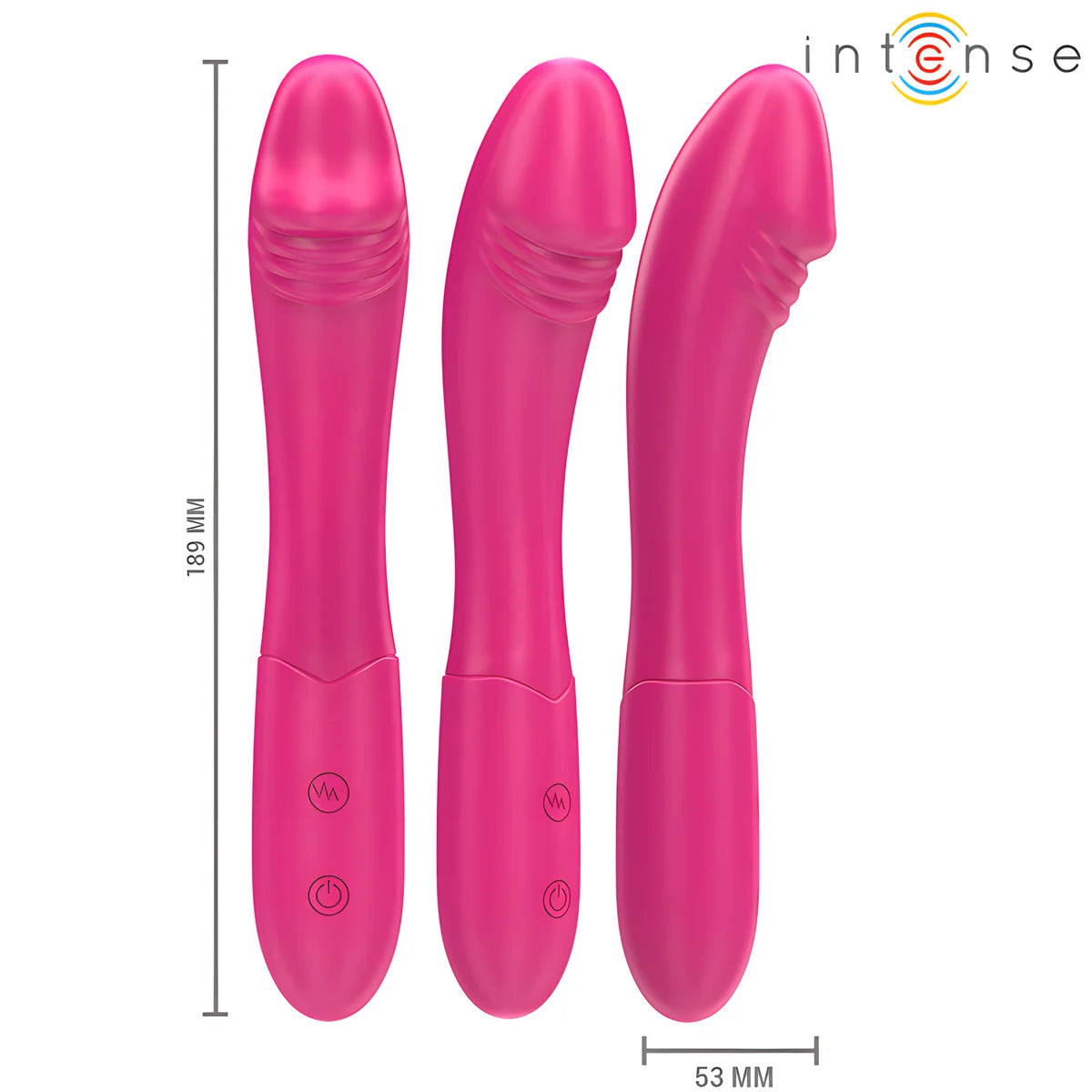 intense belinda vibrateur 19 cm flexible 10 vibrations rose