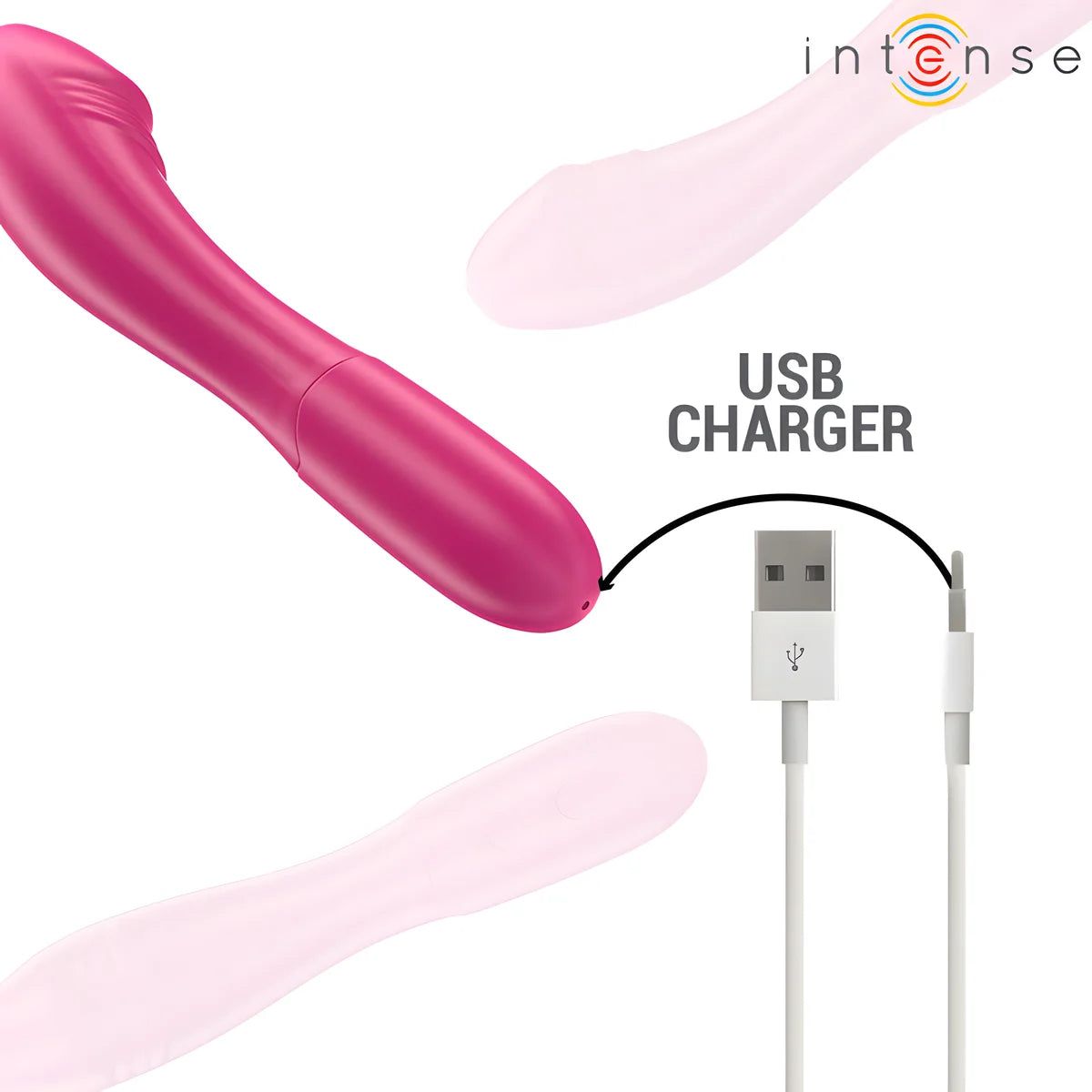 intense belinda vibrateur 19 cm flexible 10 vibrations rose
