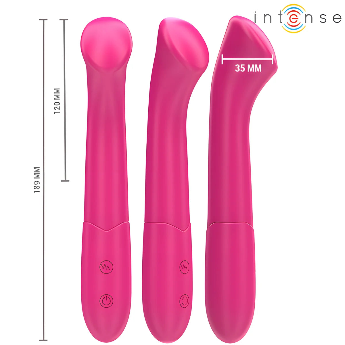 intense paty vibrateur 19 cm flexible 10 vibrations modele 2 rose