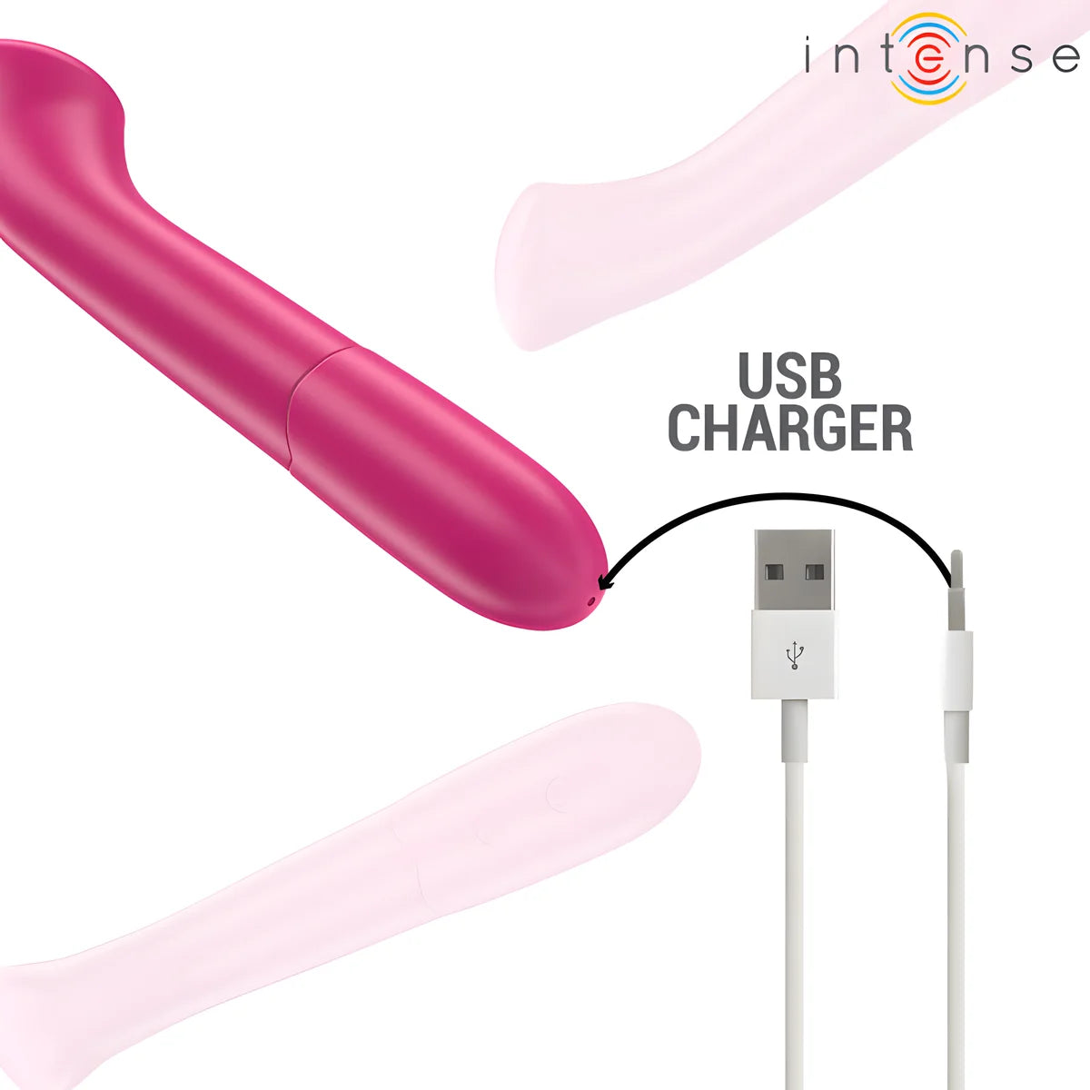 intense paty vibrateur 19 cm flexible 10 vibrations modele 2 rose