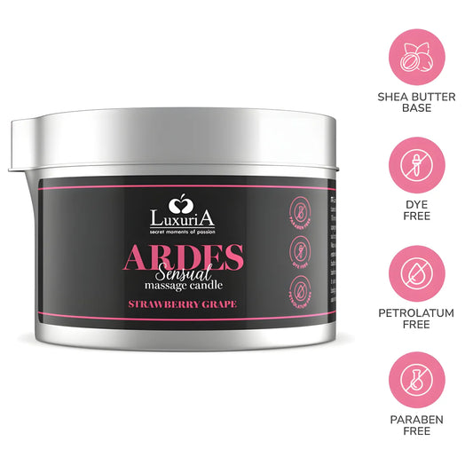 intimateline luxuria bougie de massage au raisin