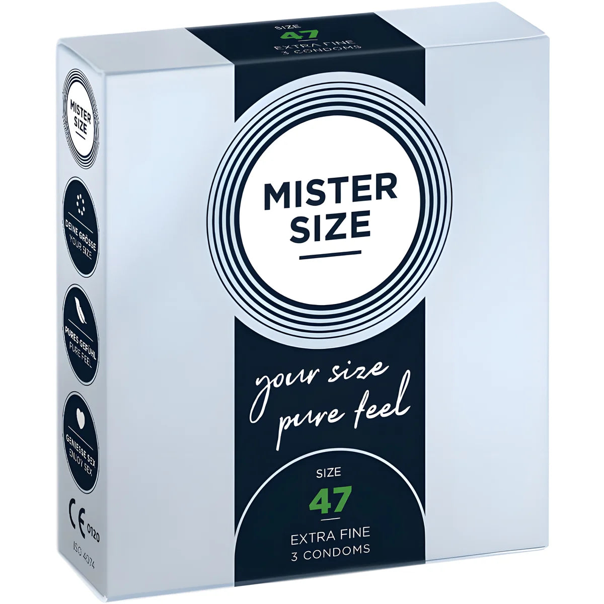 mister size preservatifs taille xs 47 mm 3 unites