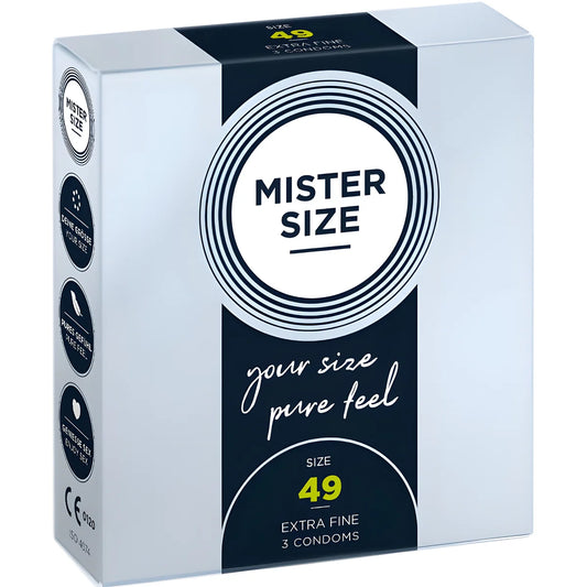 mister size preservatif taille s 49 mm 3 unites