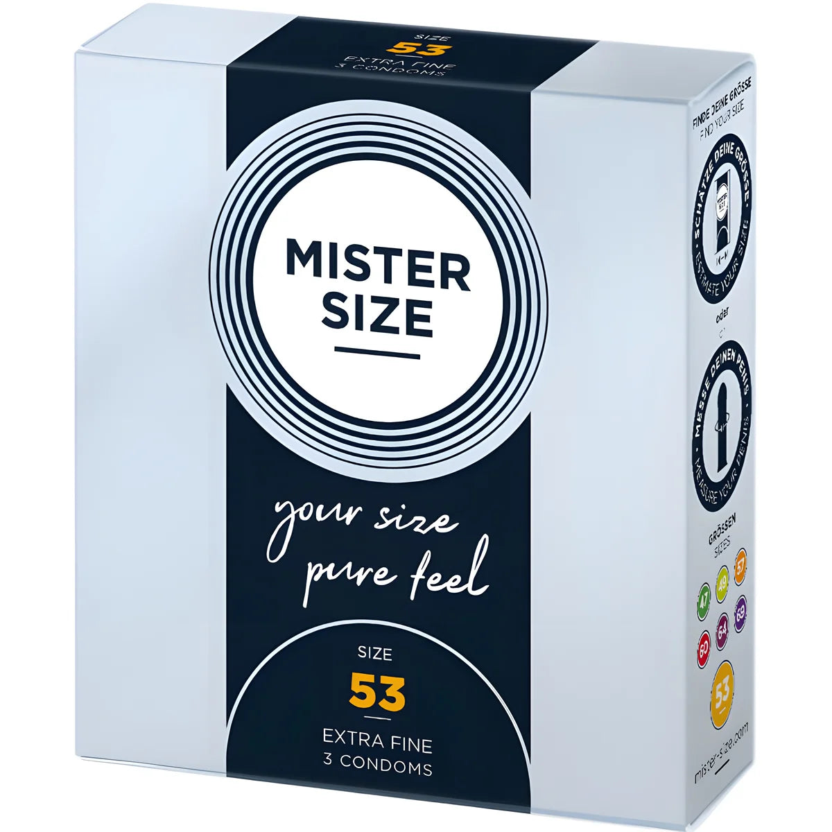 mister size preservatif taille m 53 mm 3 unites