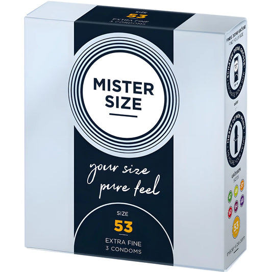 mister size preservatif taille m 53 mm 3 unites