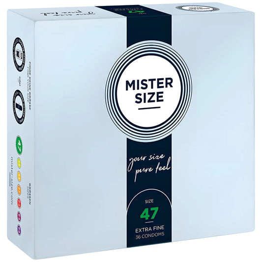 mister size preservatifs taille xs 47 mm 36 unites