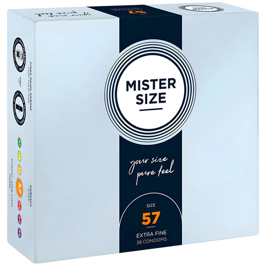 mister size preservatif taille l 57 mm 36 unites