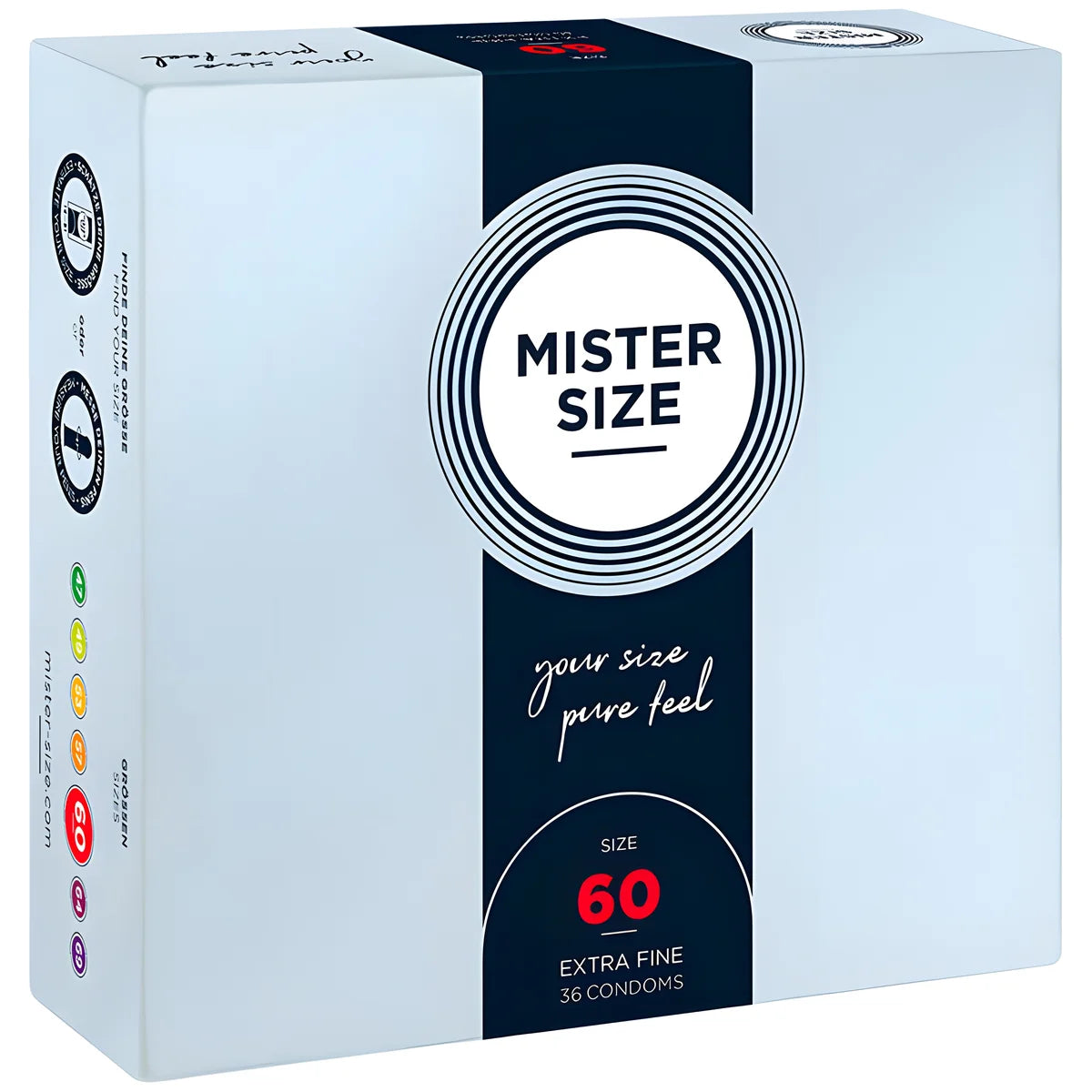mister size preservatif taille xl 60 mm 36 unites