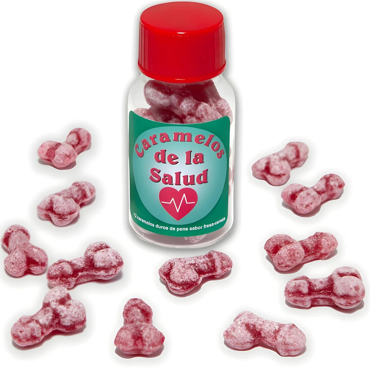 diablo picante 12 bonbons sante forme penis fraise cerise