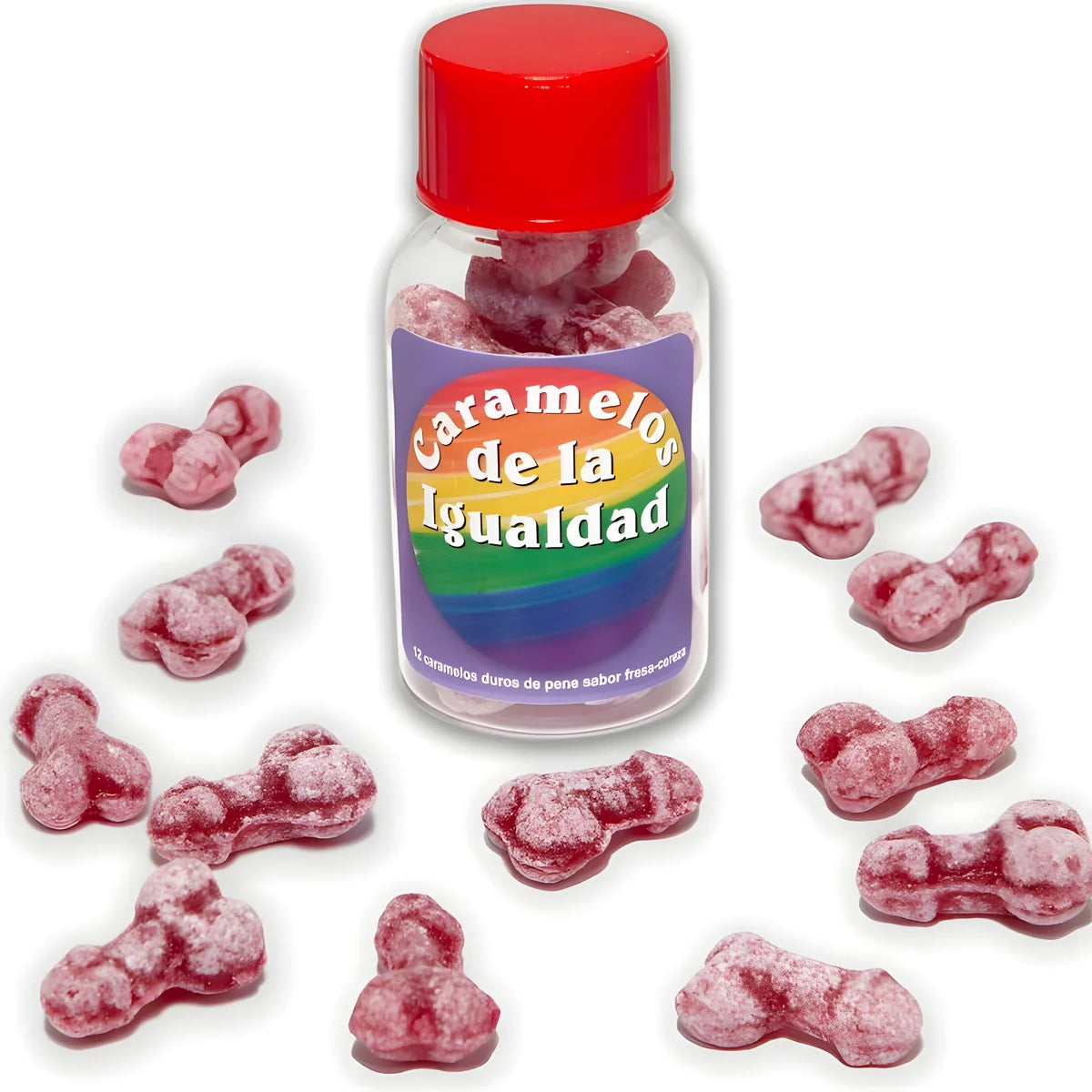 diablo picante 12 bonbons egalite de forme de penis fraise cerise