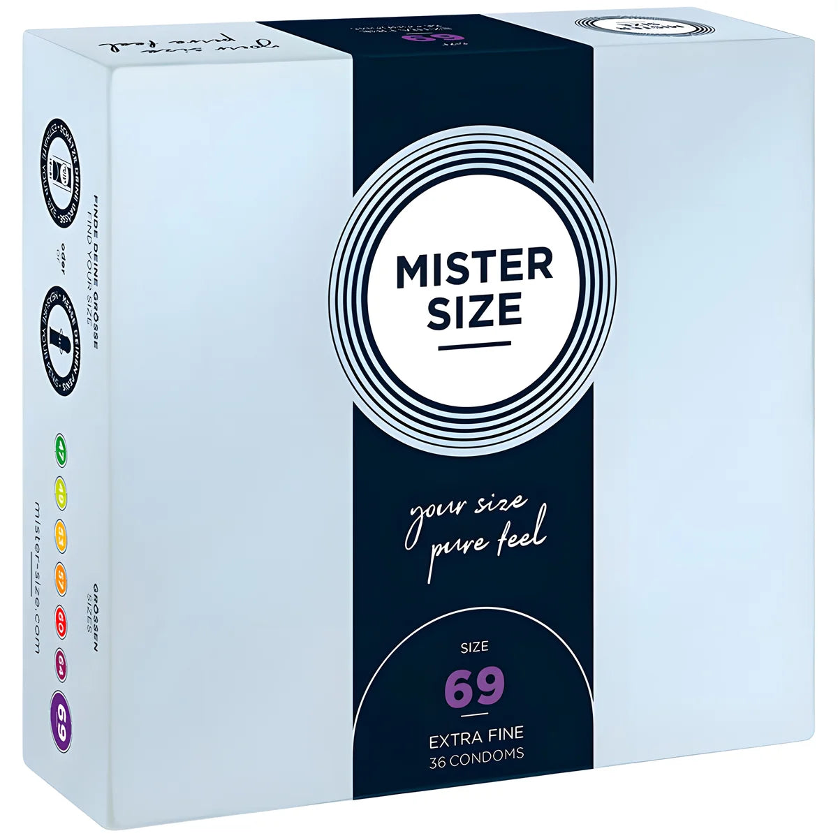 mister size preservatifs taille xxxl 69 mm 36 unites